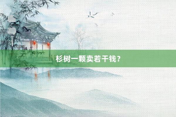 杉树一颗卖若干钱？