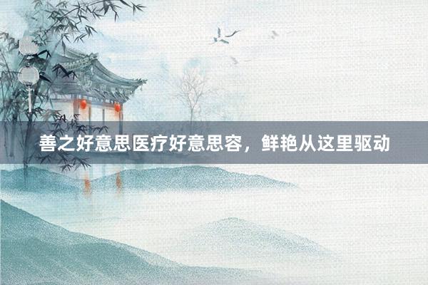 善之好意思医疗好意思容，鲜艳从这里驱动